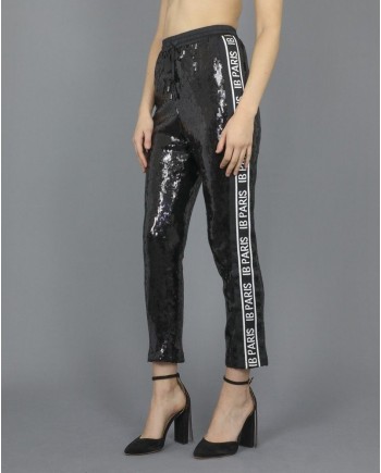 Pantalon survêtement à sequins Isabelle Blanche 