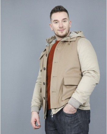 Veste beige à empiècement Ly Adams 