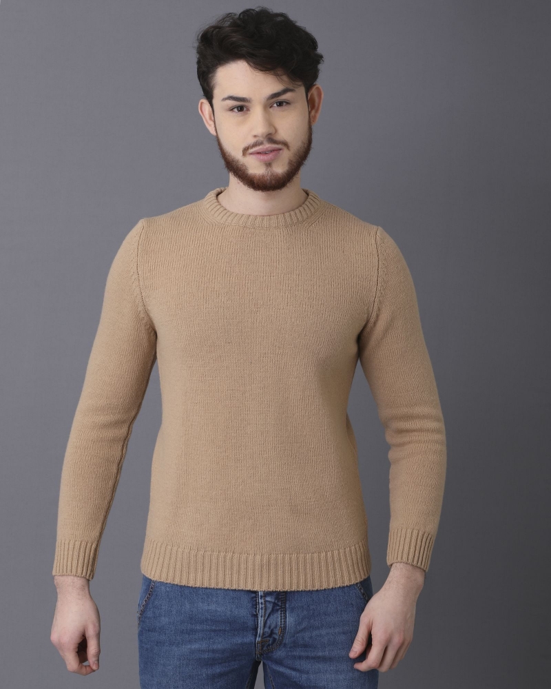 Pull en laine pure beige Casheart 