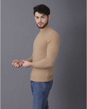 Pull en laine pure beige Casheart 