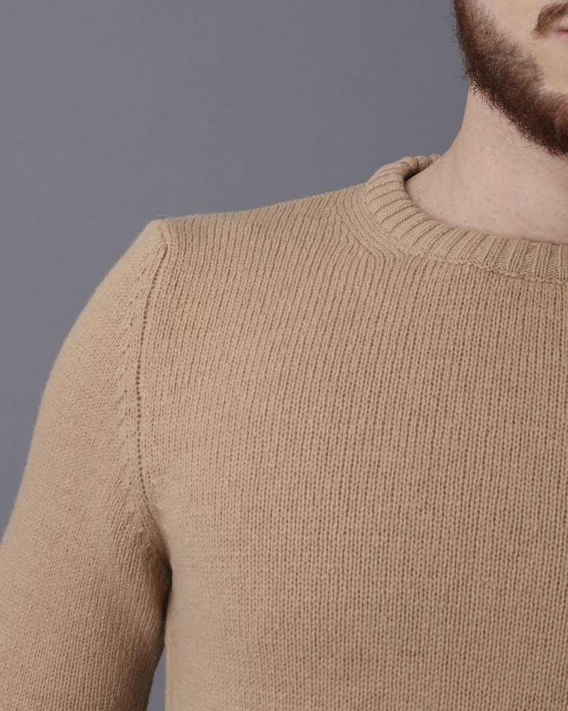 Pull en laine pure beige Casheart 