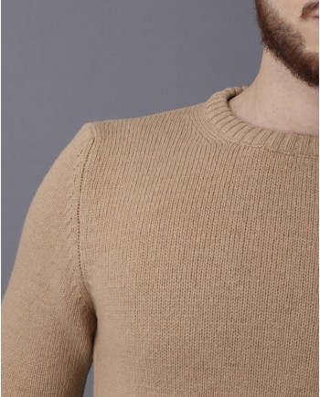 Pull en laine pure beige Casheart 