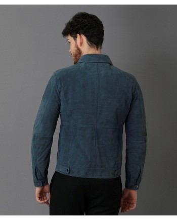 Veste bleue en daim Pal Zileri 