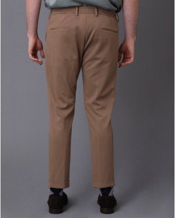 Pantalon beige en maille stretch Casheart 