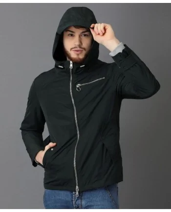 Parka verte à capuche 