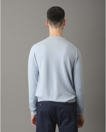 Pull en laine bleu ciel Casheart 