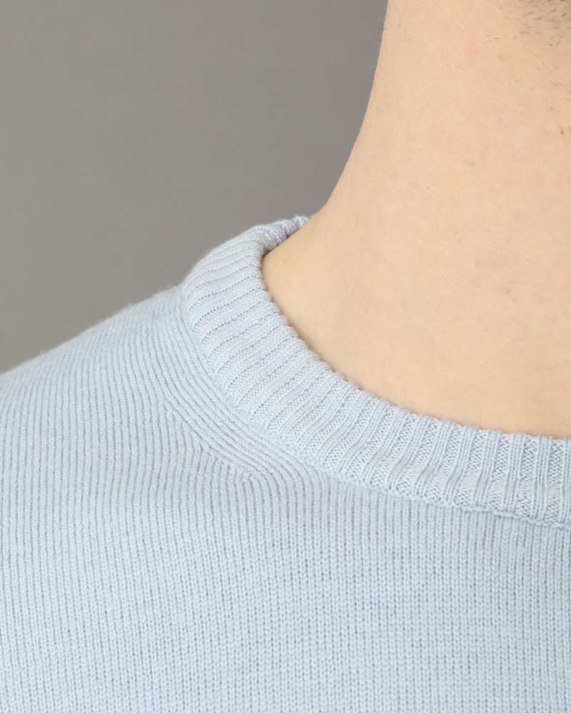 Pull en laine bleu ciel Casheart 