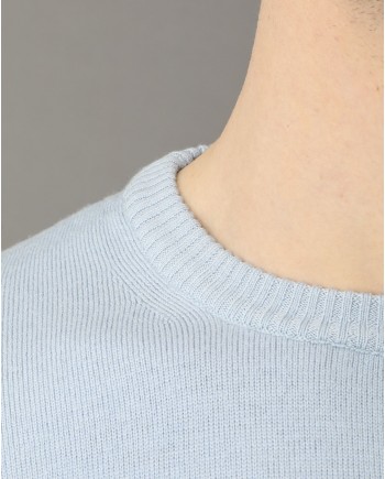 Pull en laine bleu ciel Casheart 