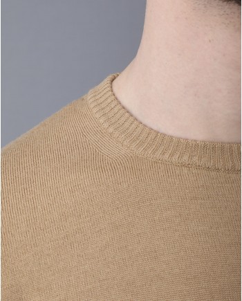 Pull en laine col rond beige Casheart 