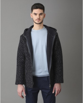 Manteau en laine mélangée à capuche Woolgroup Fiesoli 