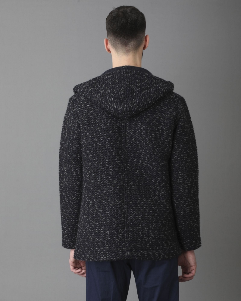 Manteau en laine mélangée à capuche Woolgroup Fiesoli 