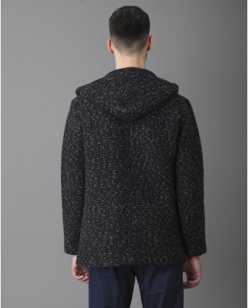 Manteau en laine mélangée à capuche Woolgroup Fiesoli 