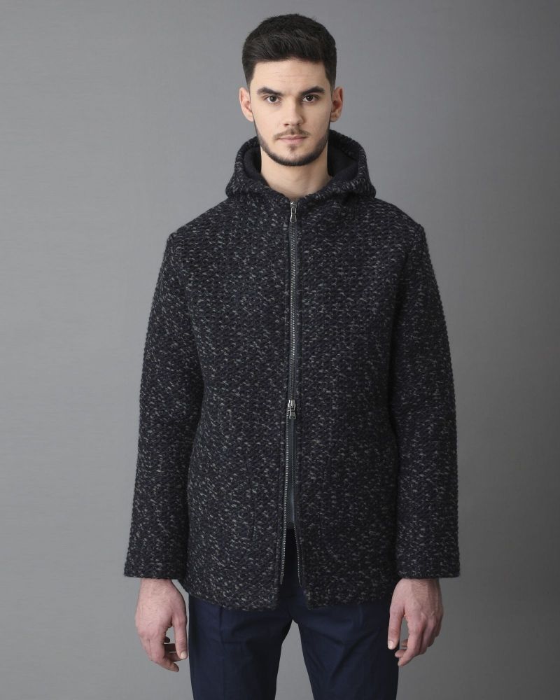 Manteau en laine mélangée à capuche Woolgroup Fiesoli 