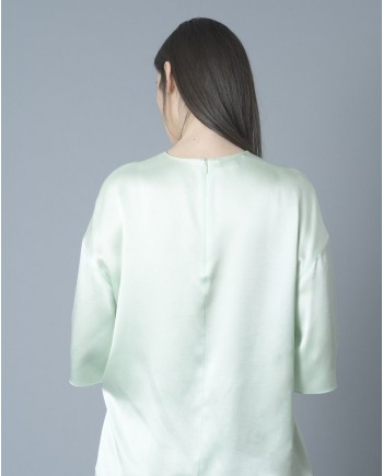 Blouse en soie verte Vince 