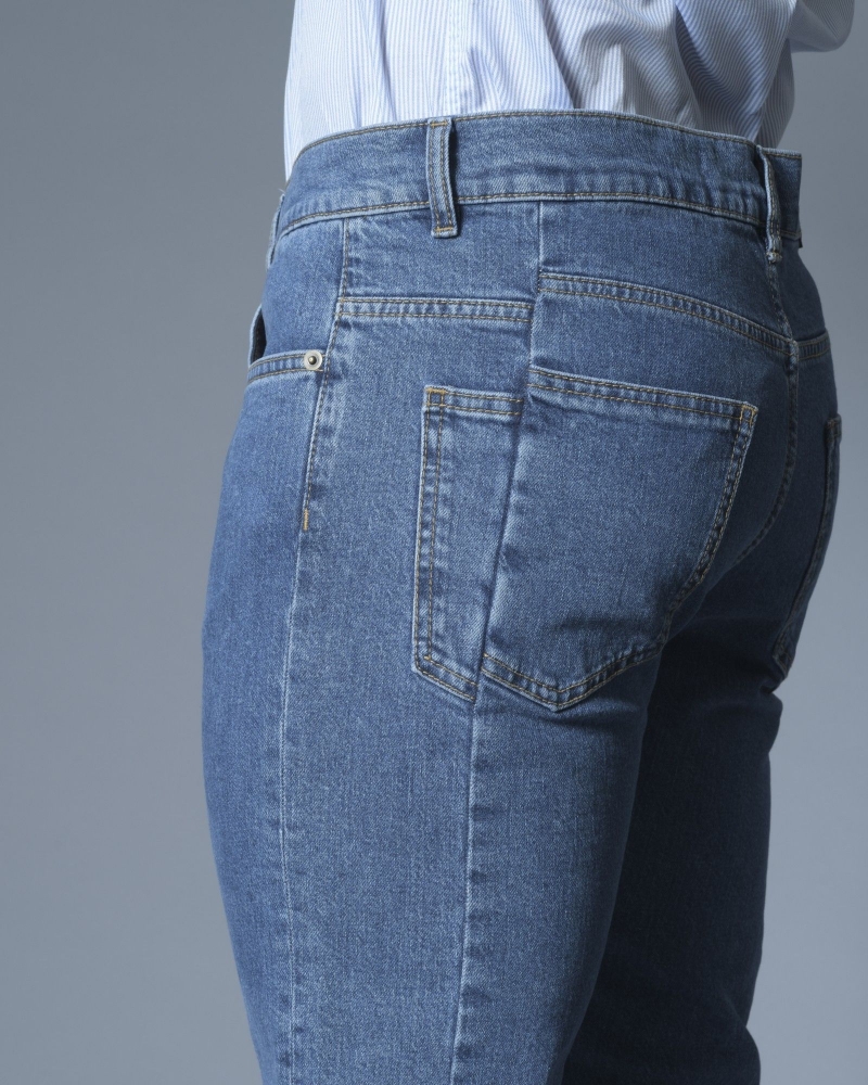 Jeans taille haute bleu clair McQ Alexander McQueen 