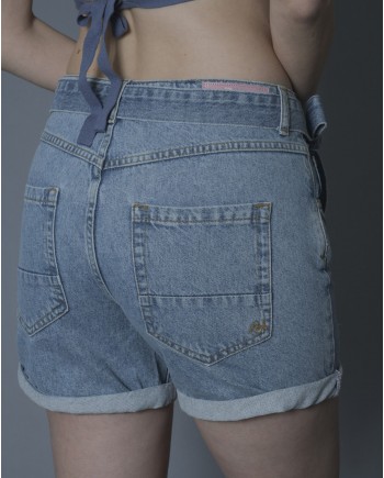 Short en jean effet vieilli BSB 