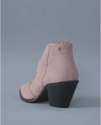 Bottines en cuir rose SVNTY 