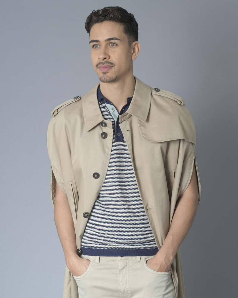 Cape trench-coat imperméable beige Ly Adams 