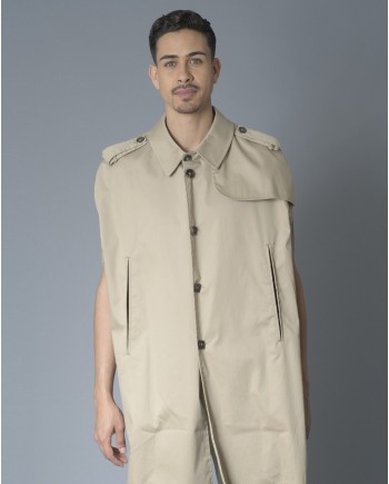 Cape trench-coat imperméable beige Ly Adams 