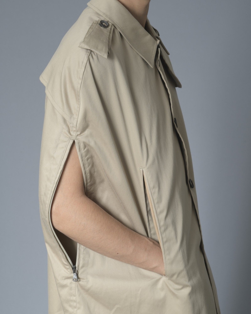 Cape trench-coat imperméable beige Ly Adams 