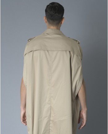 Cape trench-coat imperméable beige Ly Adams 