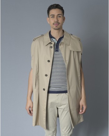 Cape trench-coat imperméable beige Ly Adams 