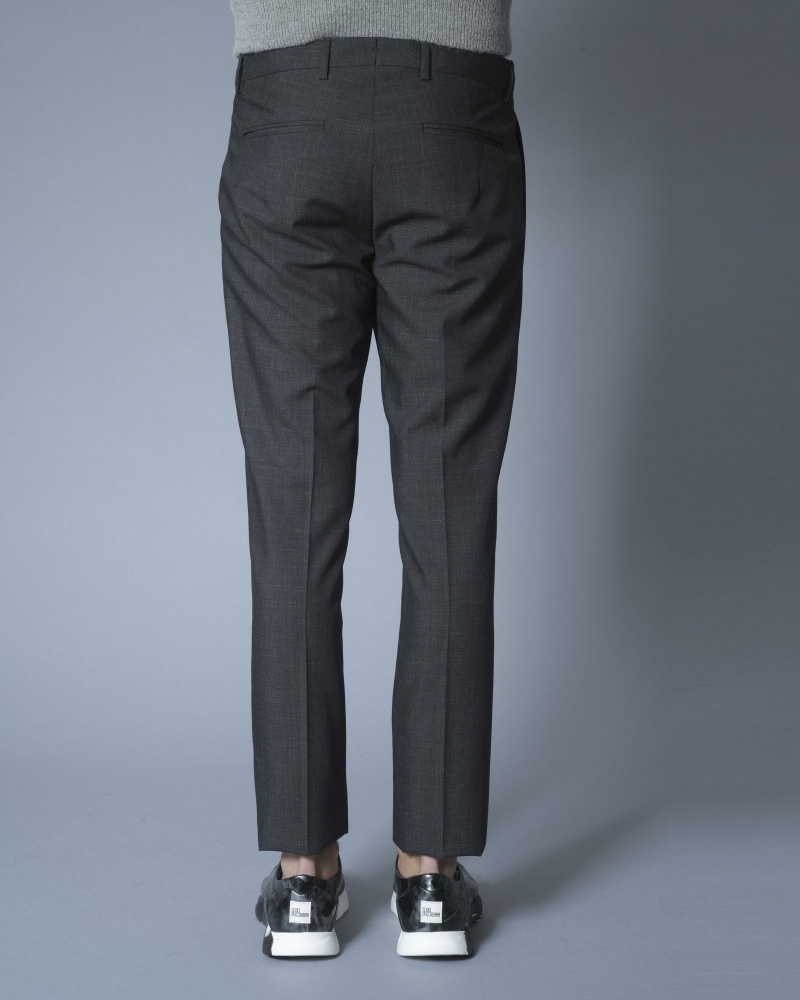 Pantalon tailleur en laine irisée gris Ly Adams 