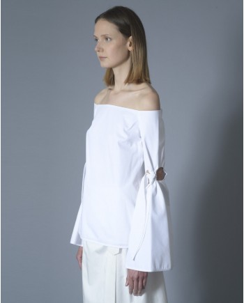 Blouse en coton à épaules nues Ellery 