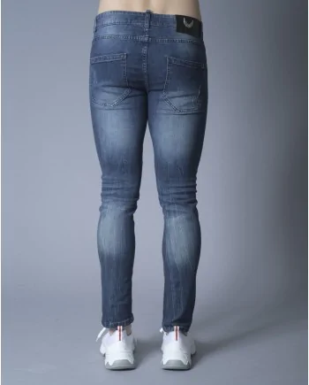 Jean skinny en coton bleu à déchirure  John Richmond 