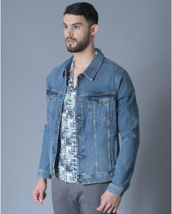 Veste en jean bleu 7 for All Mankind 