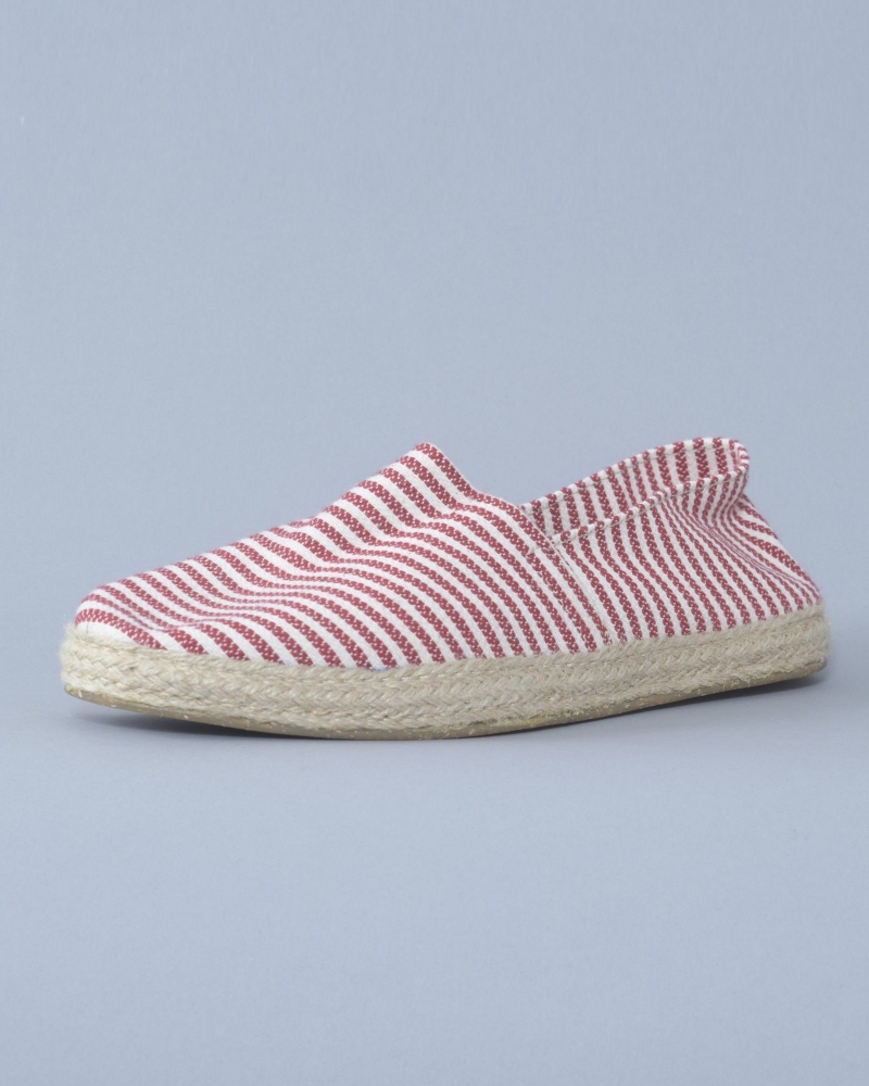 Espadrilles rouges en toile à rayures Eleventy 