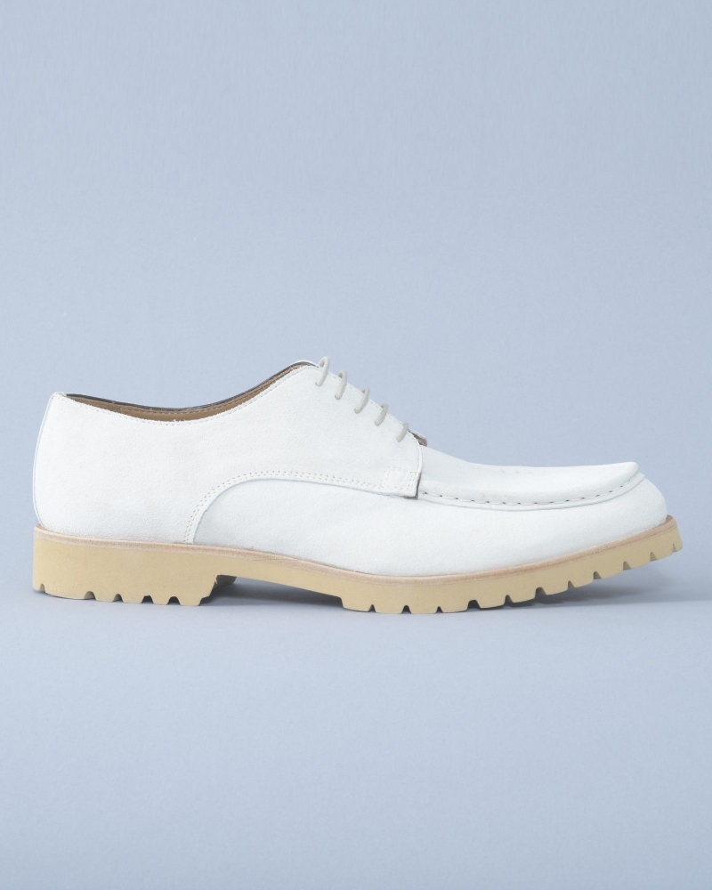 Derbies en daim blanc cassé Eleventy 