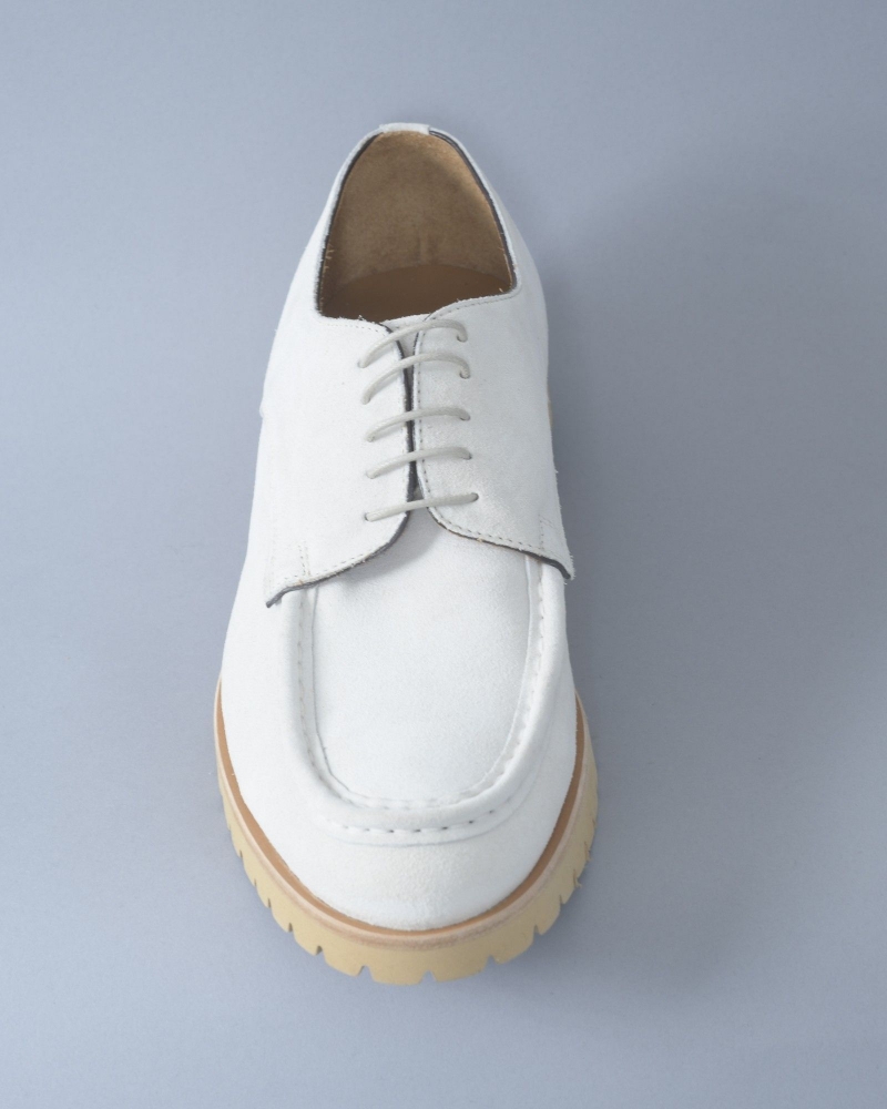 Derbies en daim blanc cassé Eleventy 