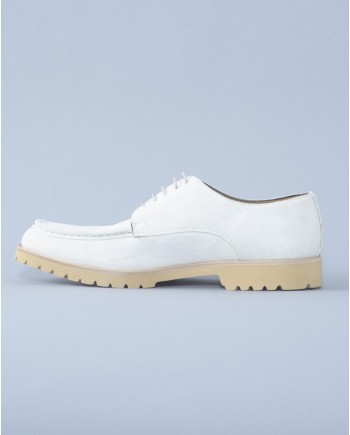 Derbies en daim blanc cassé Eleventy 