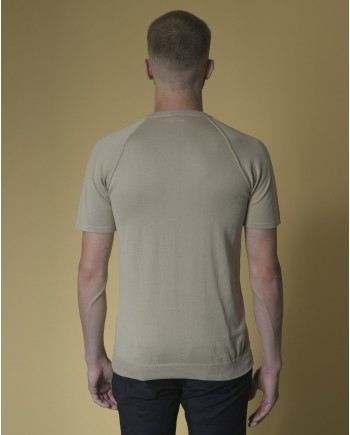 T-shirt en jersey de coton beige Daniele Fiesoli 