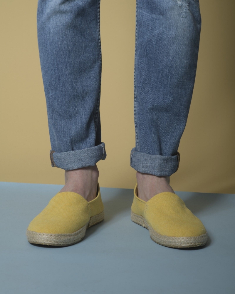 Espadrilles en toile jaunes Eleventy 