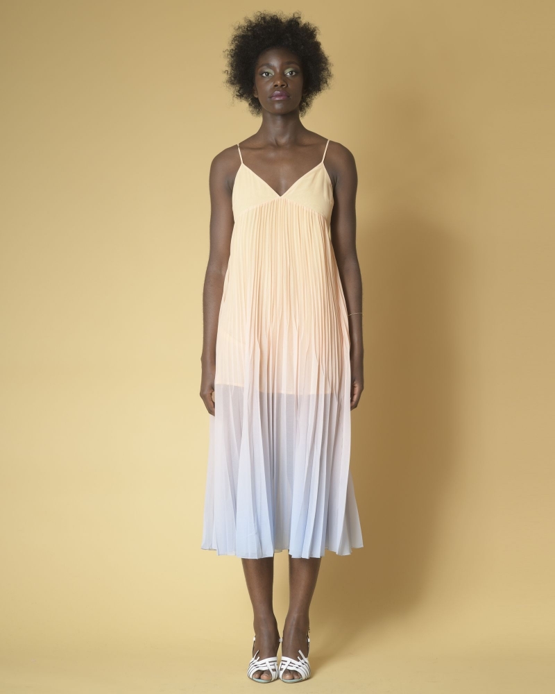 Robe midi plissée en dégradé Idano 