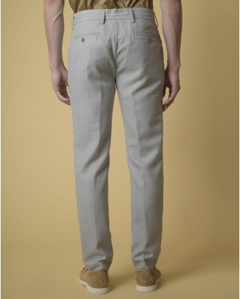 Pantalon en lin gris Ly Adams 