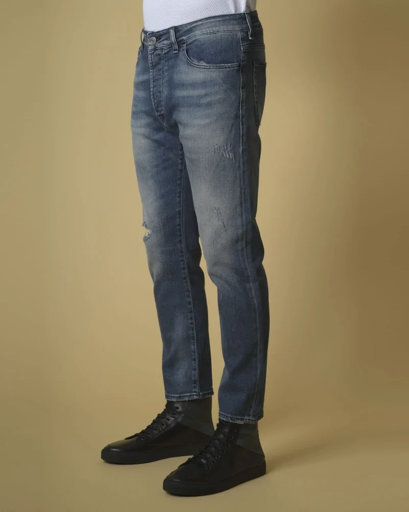 Jean bleu effet délavé  Low Brand 