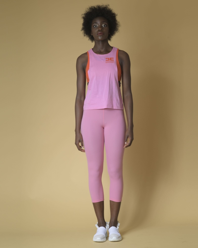 Legging stretch rose Elisabetta Franchi 