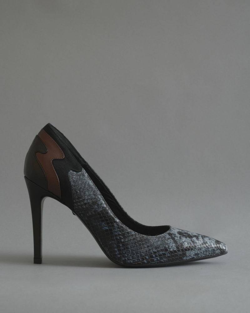 Escarpins en cuir effet python Just Cavalli 