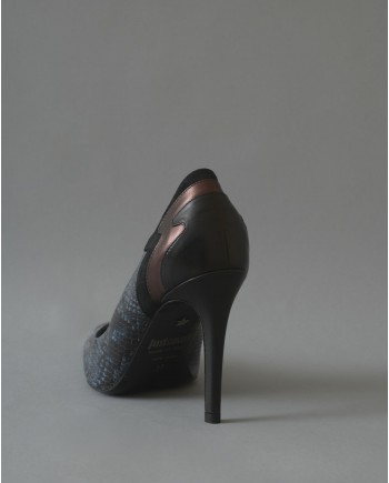 Escarpins en cuir effet python Just Cavalli 