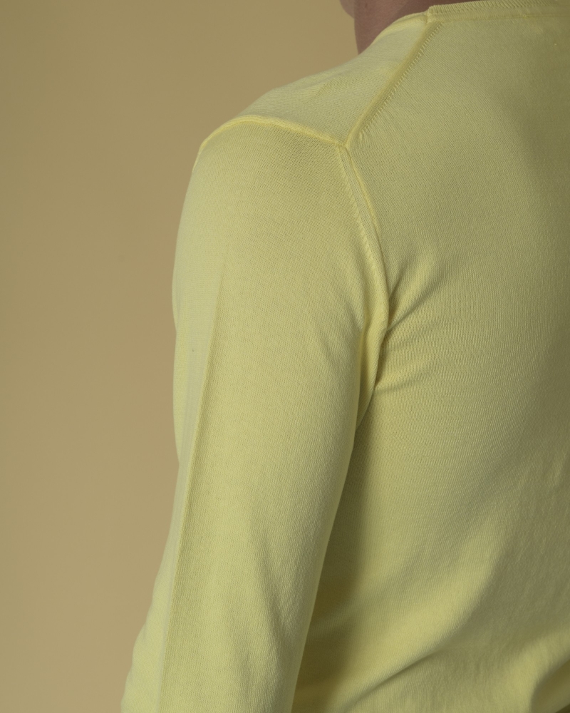 Pull en jersey de coton jaune Daniele Fiesoli 