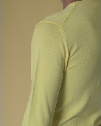 Pull en jersey de coton jaune Daniele Fiesoli 