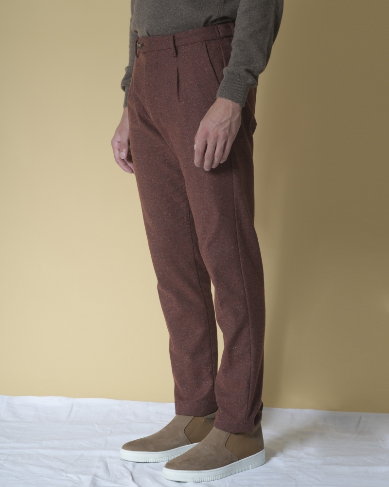 Pantalon en coton et laine mélangés Cruna 