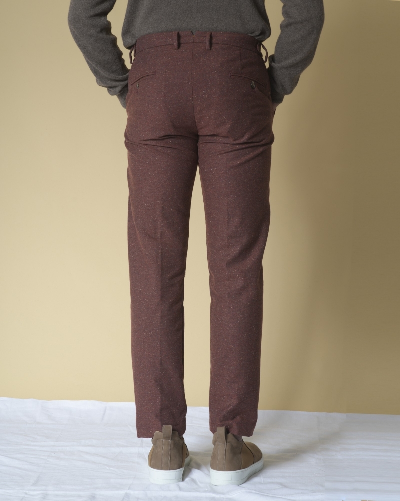 Pantalon en coton et laine mélangés Cruna 