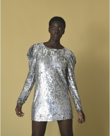 Robe manches bouffantes à sequins P.A.R.O.S.H 