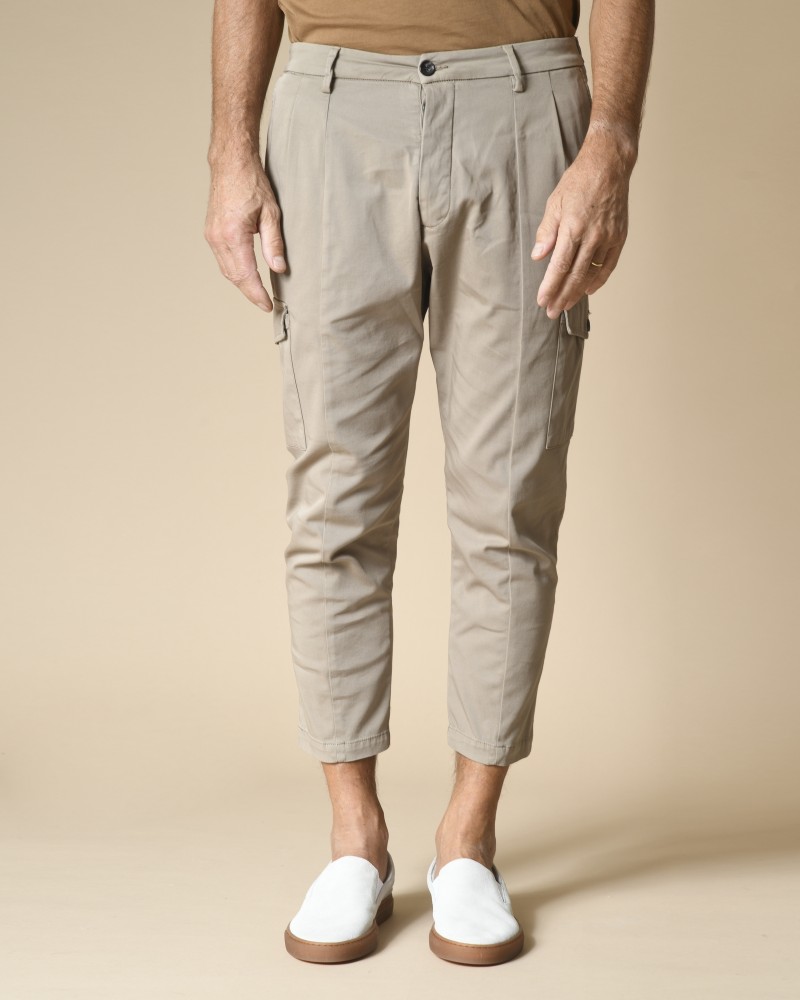 Pantalon cargo en coton beige Low Brand 