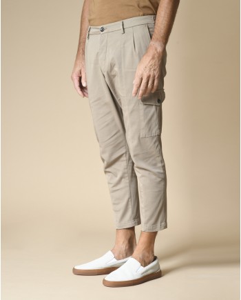 Pantalon cargo en coton beige Low Brand 