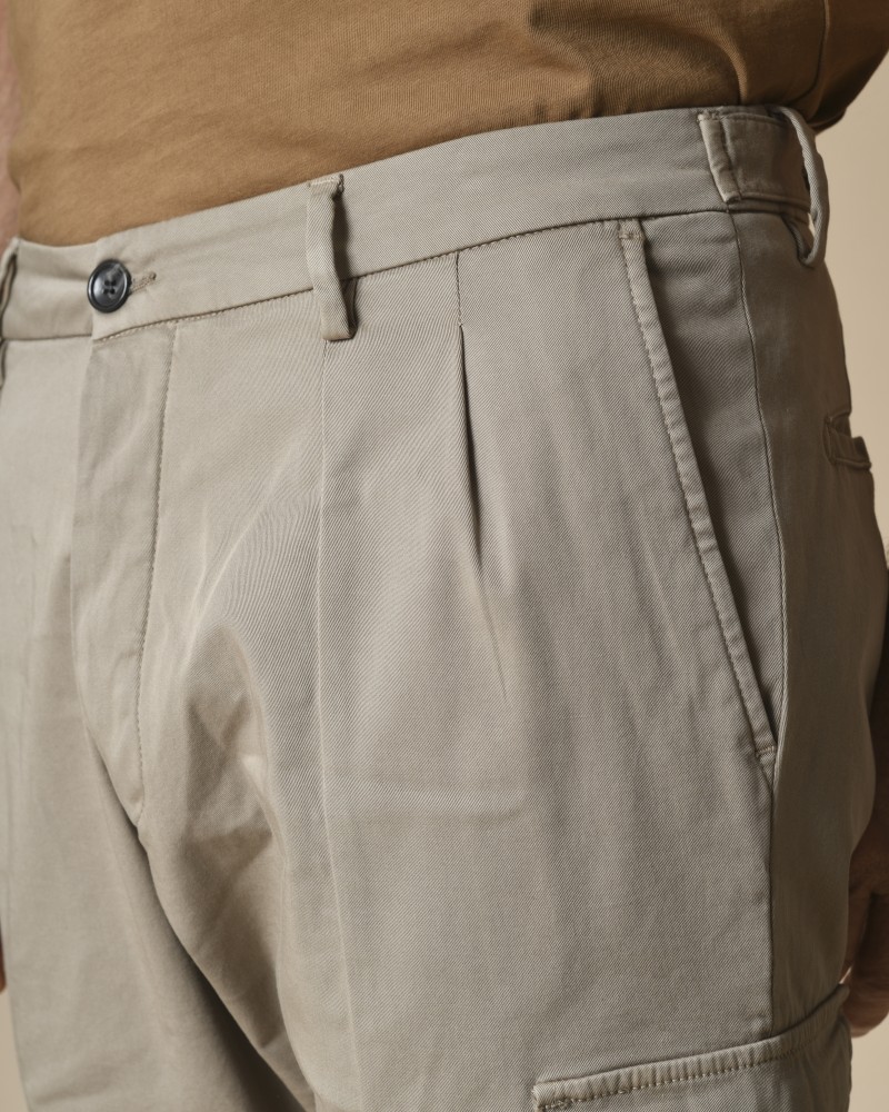 Pantalon cargo en coton beige Low Brand 